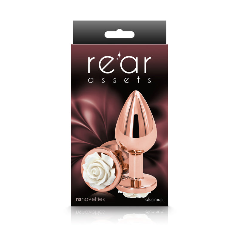 Rear Assets Rose - Medium - Rose Gold 8.9 cm Metal Butt Plug