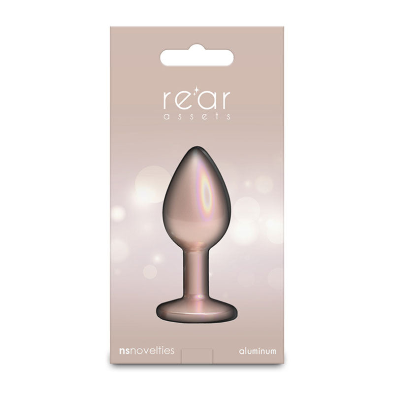 Rear Assets Iridescent -Small Butt Plug - Iridescent Champagne 7.1 cm