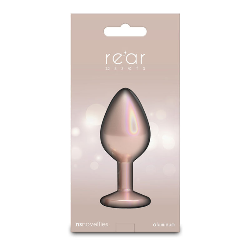 Rear Assets Iridescent - Medium Butt Plug - Iridescent Champagne 8.2 cm