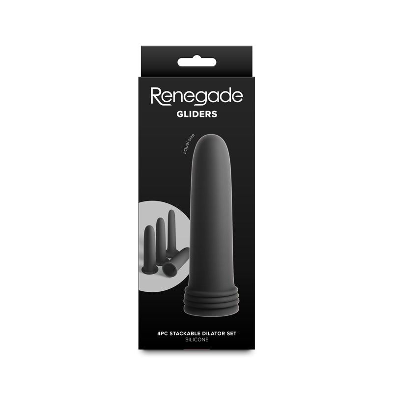 Renegade Gliders - Black - Black Anal Dilators - Set of 4