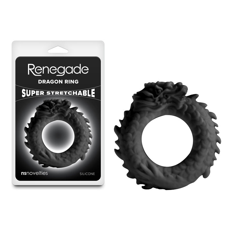 Renegade Dragon Ring - Black - Black Cock Ring