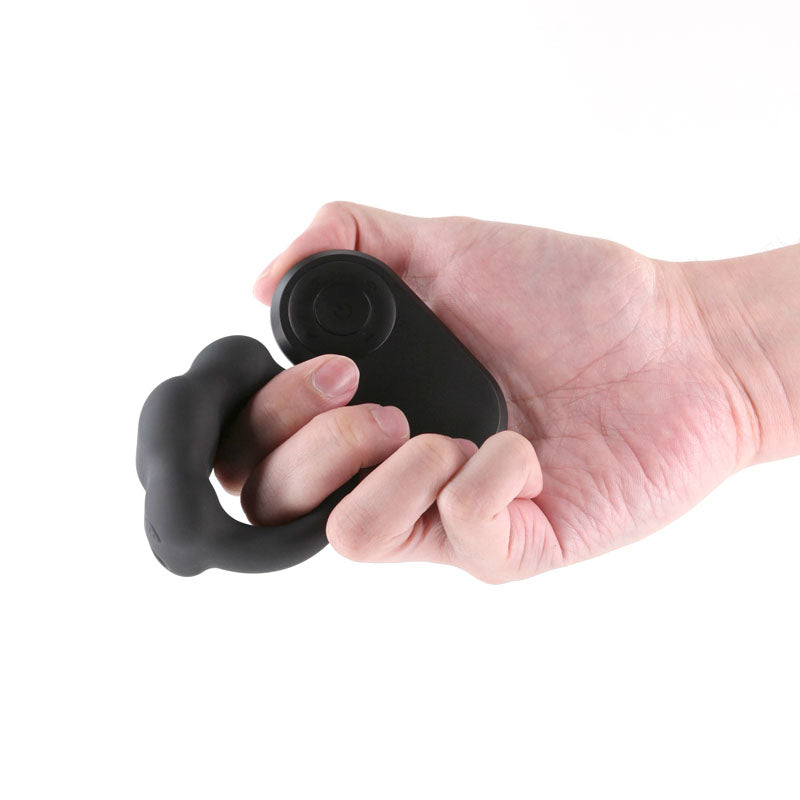 Renegade Rocket Vibrating Cock Ring with Wireless Remote  - Black USB Rechargeable