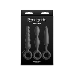 Renegade Trio Kit - Black - Black Butt Plugs - Set of 3