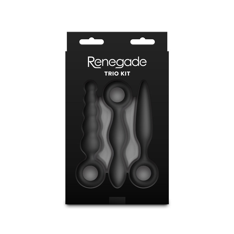 Renegade Trio Kit - Black - Black Butt Plugs - Set of 3