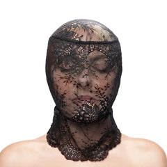 Fetish & Fashion Bondage - Lace Hood - Black