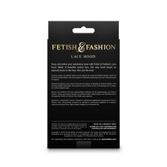 Fetish & Fashion Bondage - Lace Hood - Black