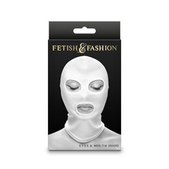 Fetish & Fashion Bondage - Eyes & Mouth Hood - White