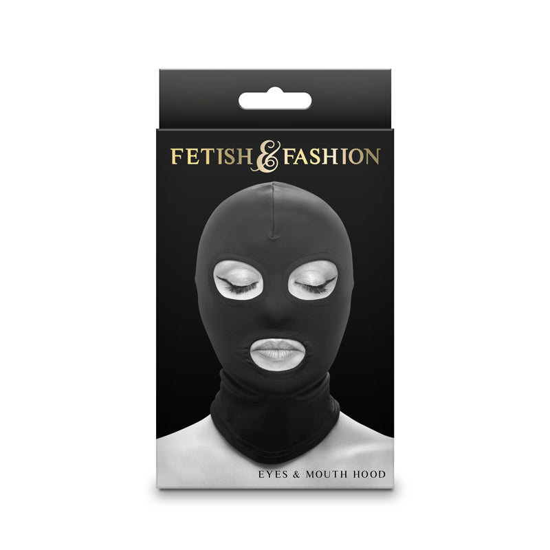 Fetish & Fashion - Bondage Eyes & Mouth Hood - Black
