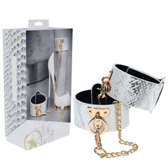 OUCH! Florence Collection - White BDSM Leg Cuffs