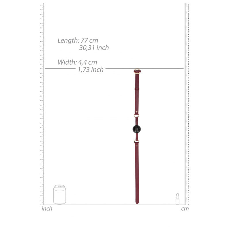 OUCH! Halo Breathable Ball Gag - Burgundy