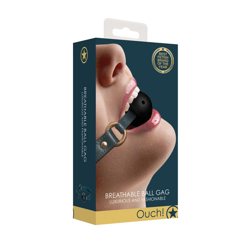 OUCH! Halo Breathable Ball Gag in Green