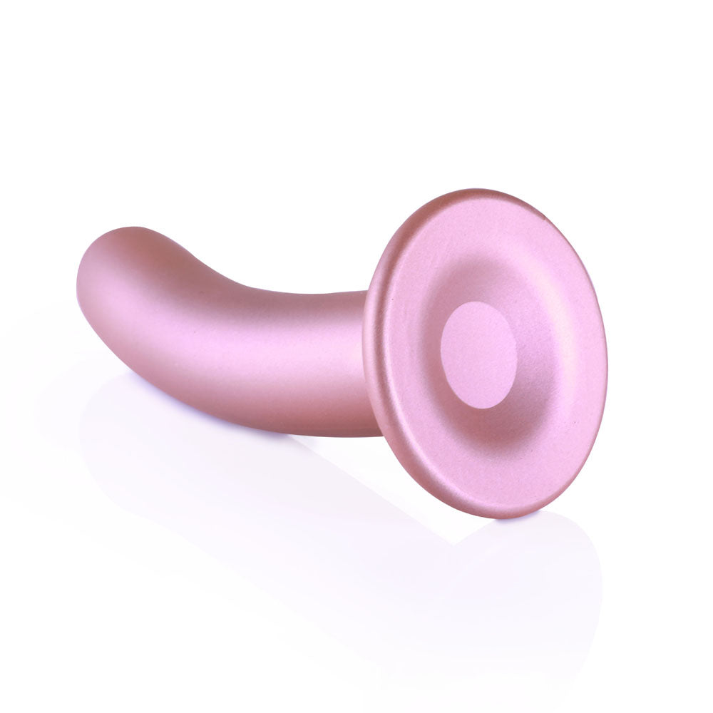 OUCH! Smooth Silicone G-Spot Dildo - 6'' Rose