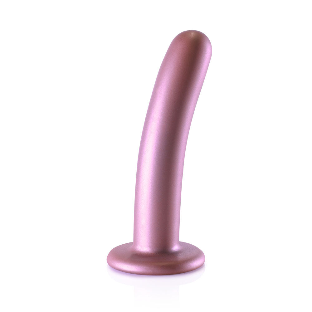 OUCH! Smooth Silicone G-Spot Dildo - 6'' Rose