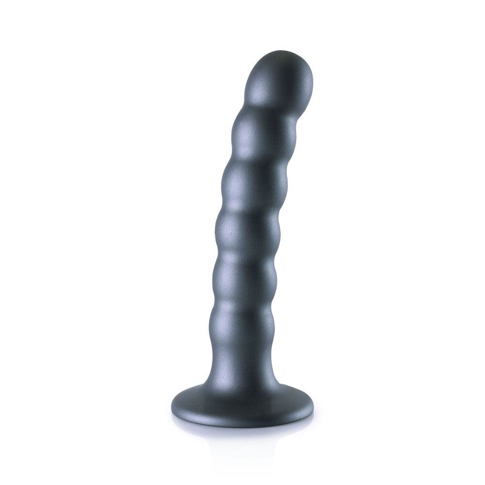 OUCH! Beaded Silicone G-Spot Dildo - 5'' / 13cm Blue