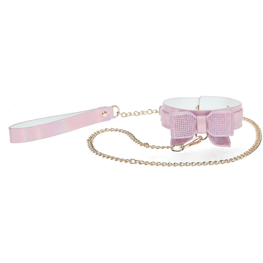 OUCH! Paris Collection - Pink Collar with Leash