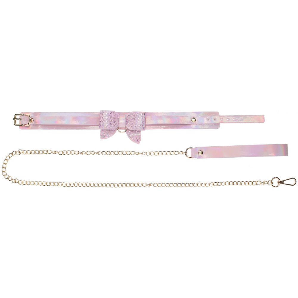 OUCH! Paris Collection - Pink Collar with Leash