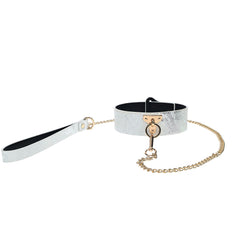 OUCH! Florence Collection - White Collar with Leash