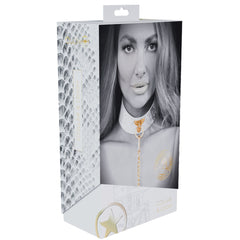 OUCH! Florence Collection - White Collar with Leash