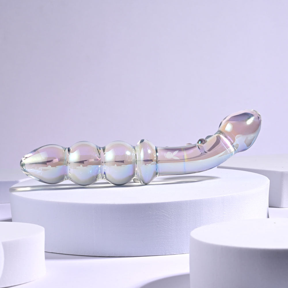 Playboy Pleasure JEWELS DOUBLE Glass Dildo and Butt Plug