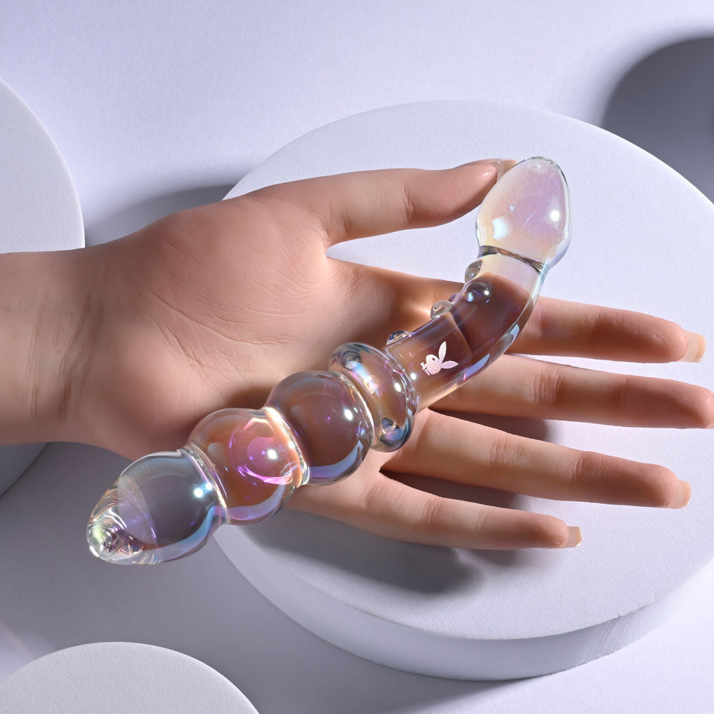 Playboy Pleasure JEWELS DOUBLE Glass Dildo and Butt Plug