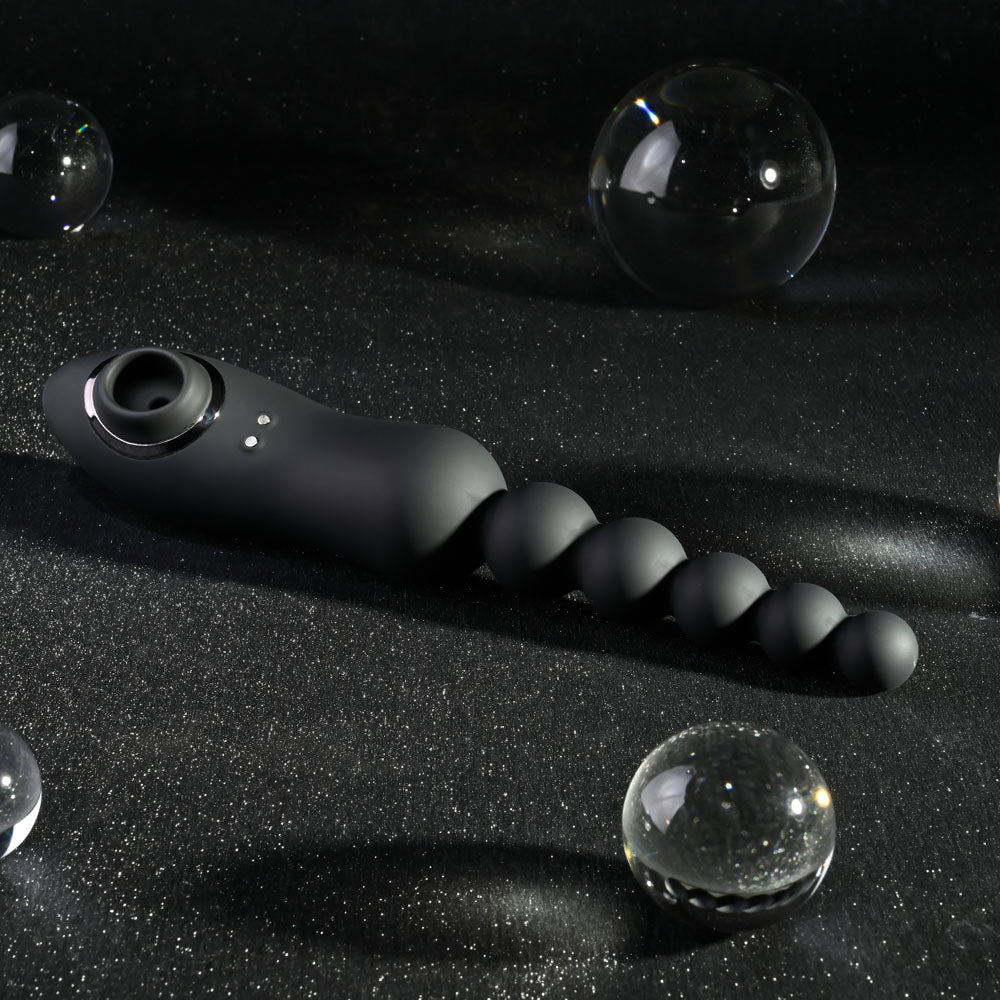 Playboy Pleasure LET IT BEAD Vibrating Anal Beads and Clit Sucker