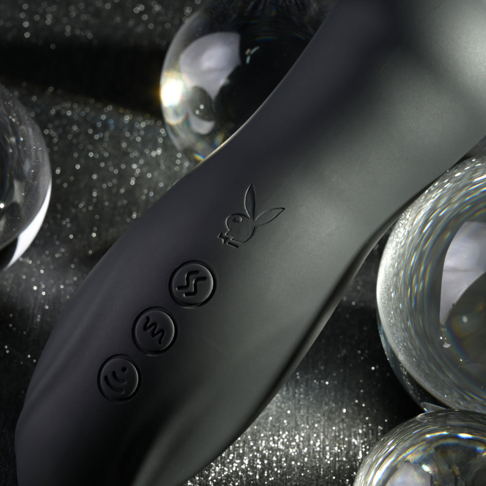 Playboy Pleasure LET IT BEAD Vibrating Anal Beads and Clit Sucker