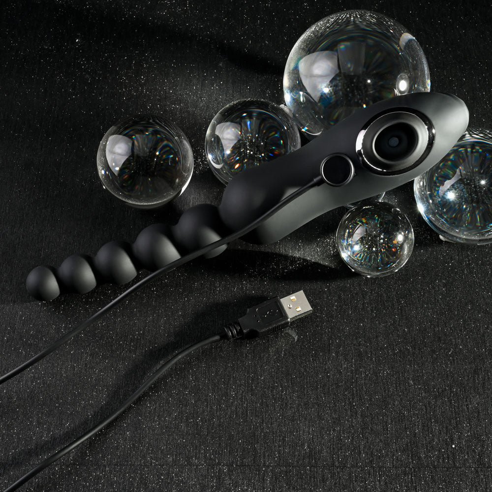 Playboy Pleasure LET IT BEAD Vibrating Anal Beads and Clit Sucker