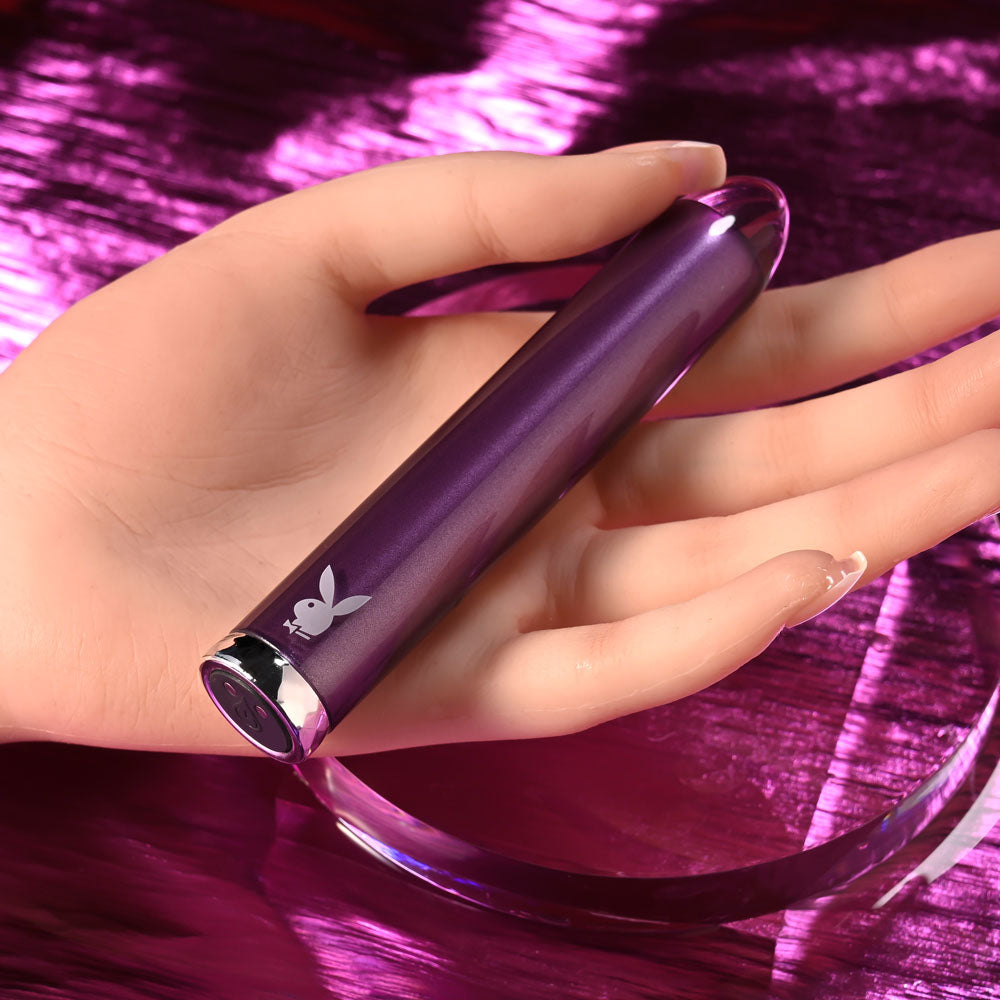 Playboy Pleasure AMETHYST Glass Vibrator