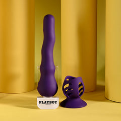 Playboy Pleasure WIGGLE IT - Purple 23.9 cm USB Rechargeable Wiggling Vibrator