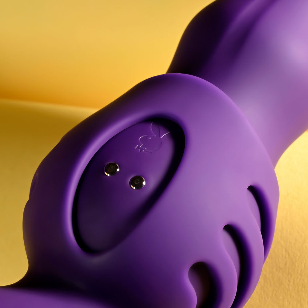Playboy Pleasure WIGGLE IT - Purple 23.9 cm USB Rechargeable Wiggling Vibrator