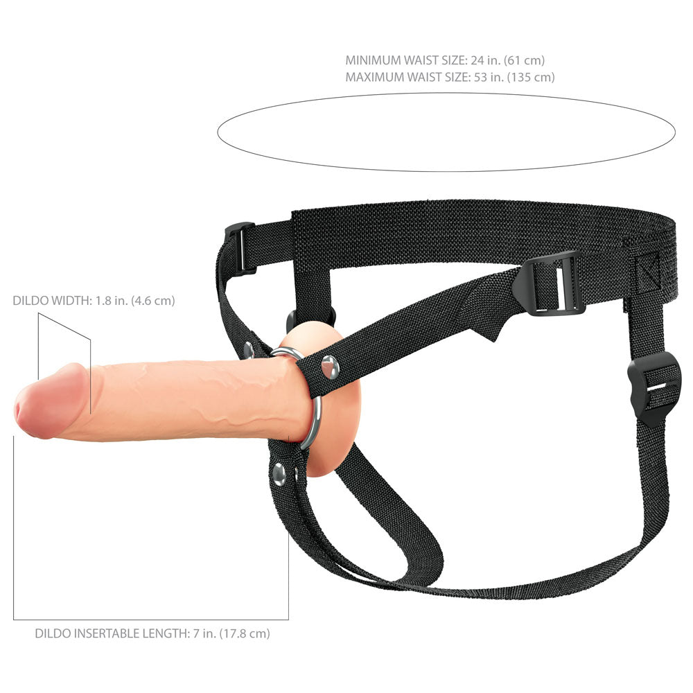 FX Elite 7'' Silicone Hollow Strap-On - Flesh  17.8 cm