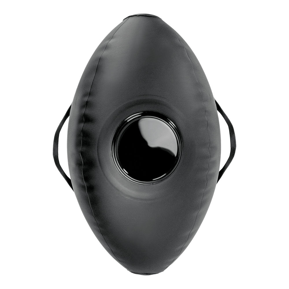 Fetish Fantasy Series Body Dock Inflatable Love Ball - Black Inflatable Cushion with Black 15.2 cm Dildo