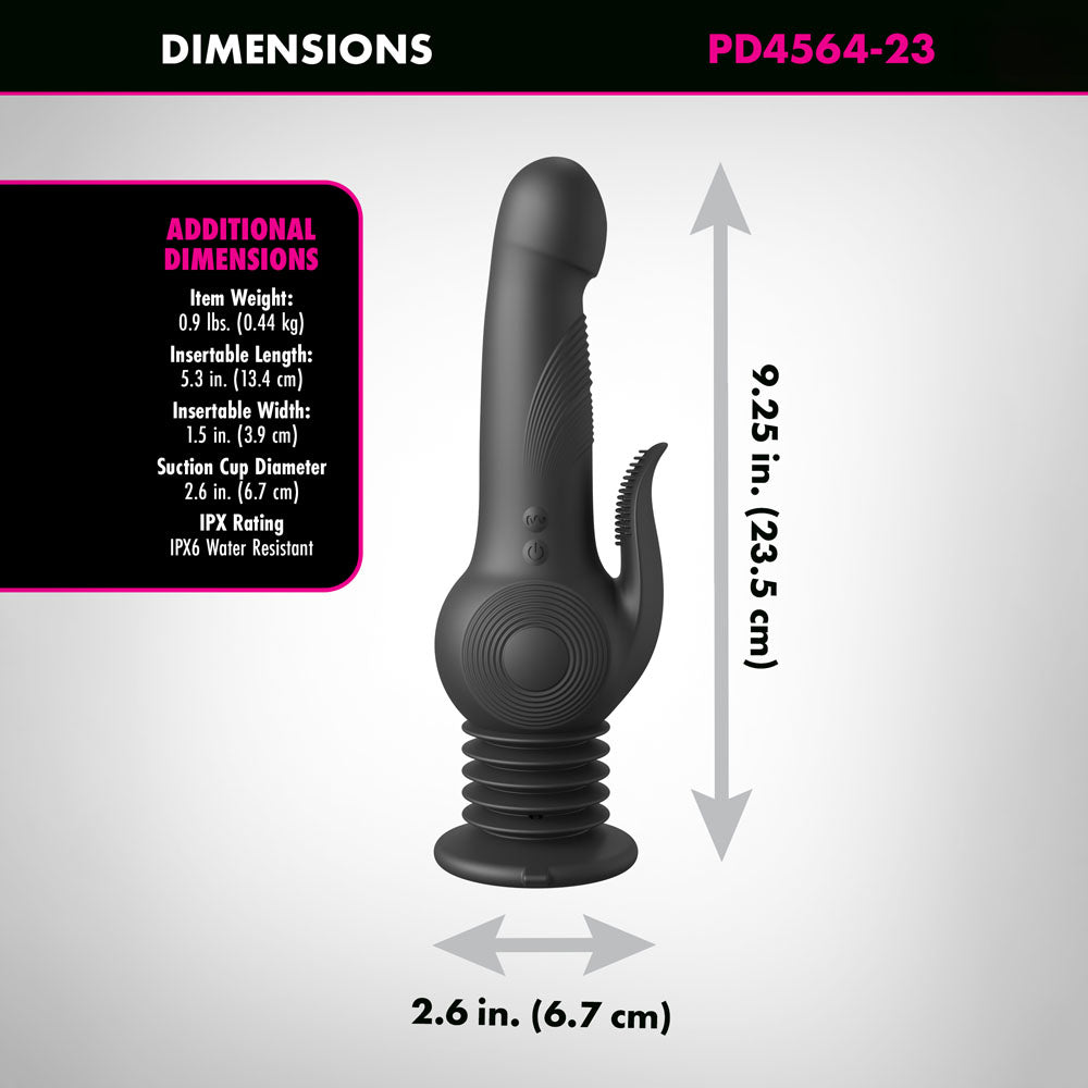 Fetish Fantasy Series Pogo Thruster Gyrating Rabbit Vibrator - 23.5 cm