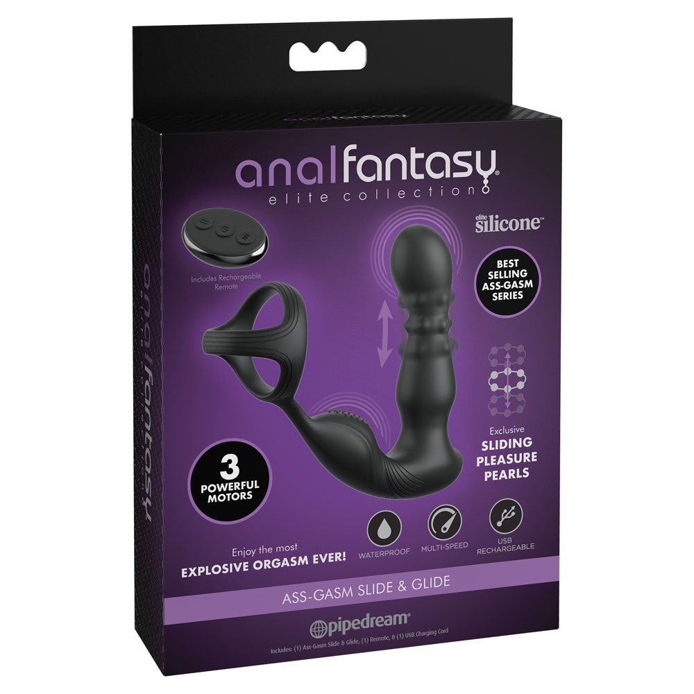 Anal Fantasy Elite Ass-Gasm Slide & Glide - Prostate Massage with Cock Ring