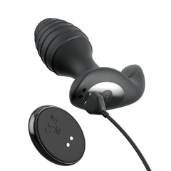 Anal Fantasy Elite Gyro-Milk Pro - Black - Black USB Rechargeable Gyrating Butt Plug