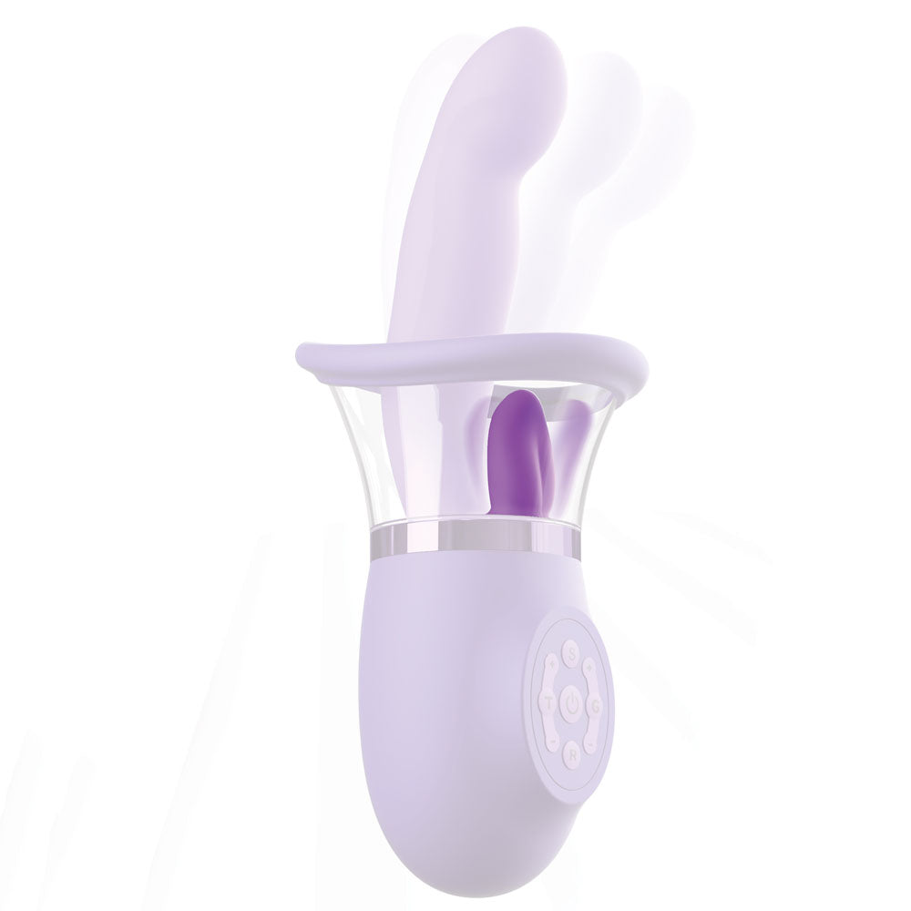 Fantasy For Her Ultimate Pleasure Pro Plus Sucking Licking & Flicking Vibrator - Purple USB Rechargeable
