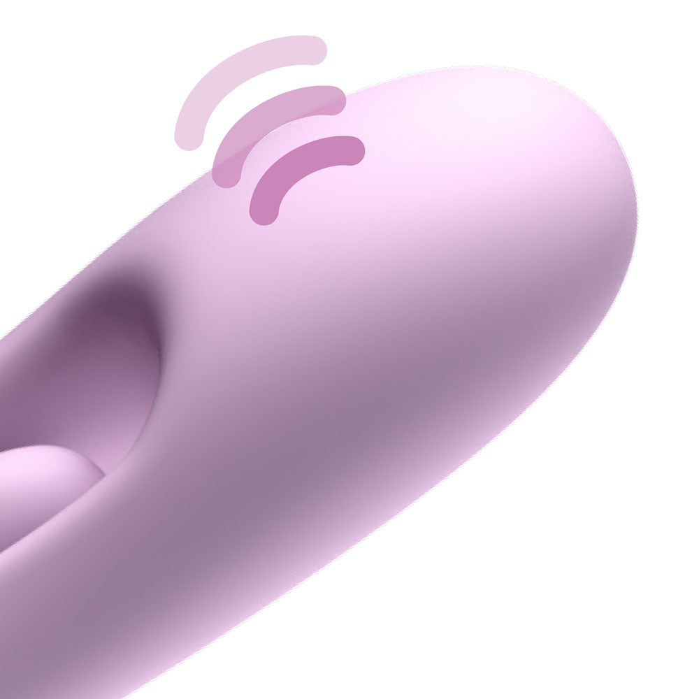 Fantasy For Her G-Touch Pulse Pro - Purple - Purple 23.4 cm USB Rechargeable Rabbit Vibrator with Flicking Shaft and Tip
