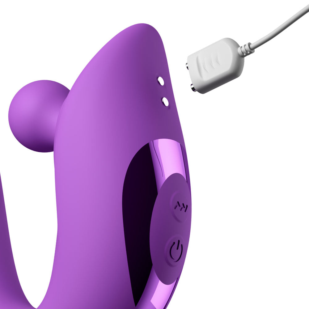 Fantasy For Her Harmoni Pro - Purple - Purple 17.8 cm USB Rechargeable Throbbing Vibrator