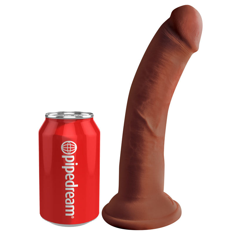 King Cock Plus 8'' Triple Density Cock Brown Dildo