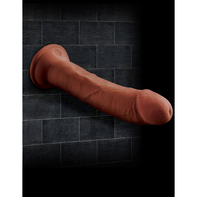 King Cock Plus 8'' Triple Density Cock Brown Dildo
