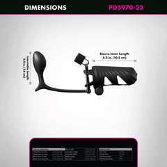 Fantasy C-Ringz Remote-Controlled Vibrating Cock Blocker with Ass-Gasm Plug - Black Vibrating Cock Cage with Anal Plug