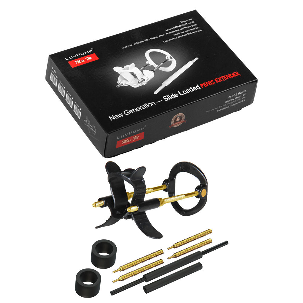 LuvPump Max Fit Luxury Penis Extender Kit - Black