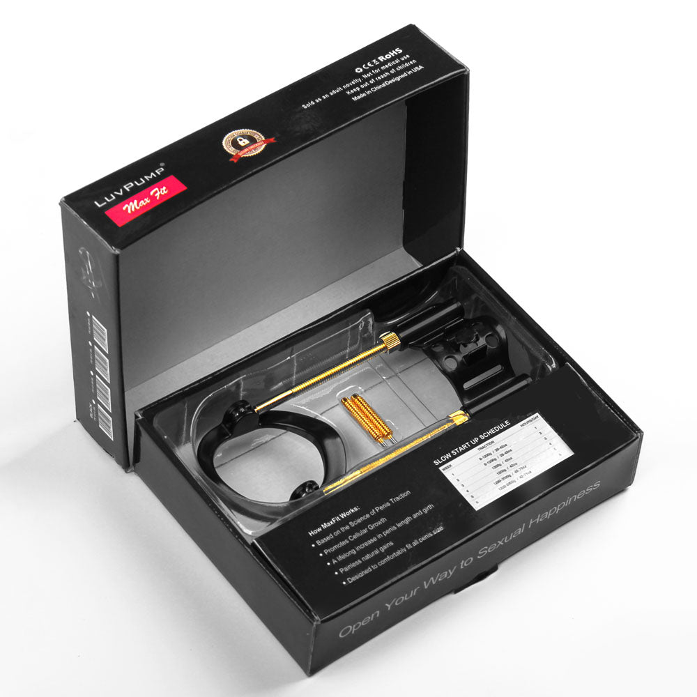 LuvPump Max Fit Luxury Penis Extender Kit - Black