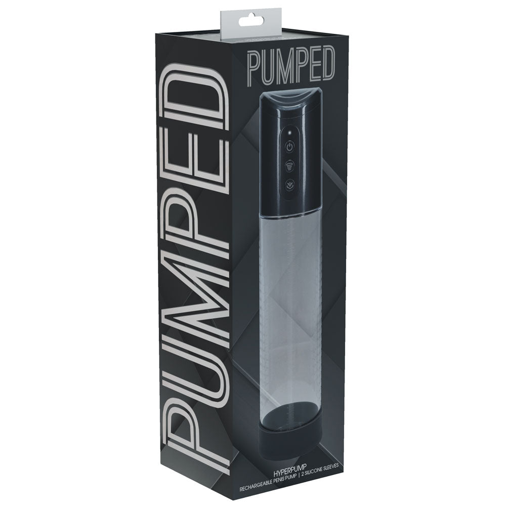 PUMPED Hyperpump Automatic Penis Pump - Gunmetal - Gunmetal Grey USB Rechargeable