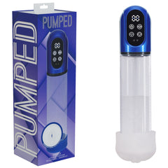 PUMPED Engage Automatic Penis Pump - Blue - Metallic Blue USB Rechargeable