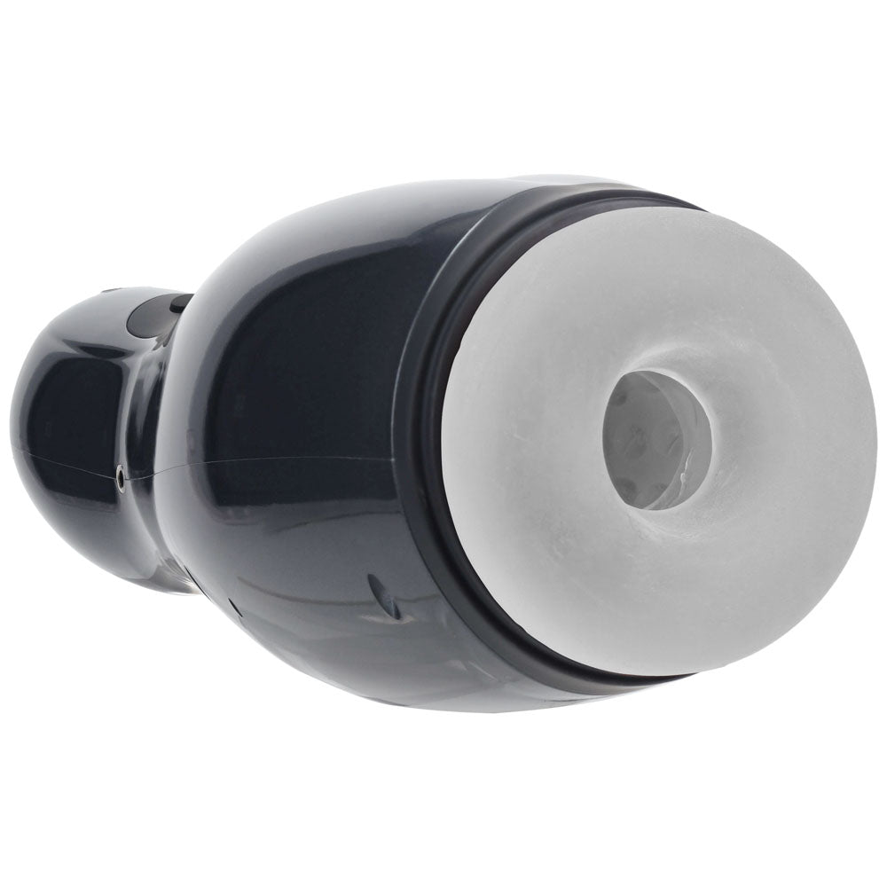 PUMPED Virtuo - Sucking And Vibrating Auto Masturbator Gunmetal Grey/Clear USB Rechargeable