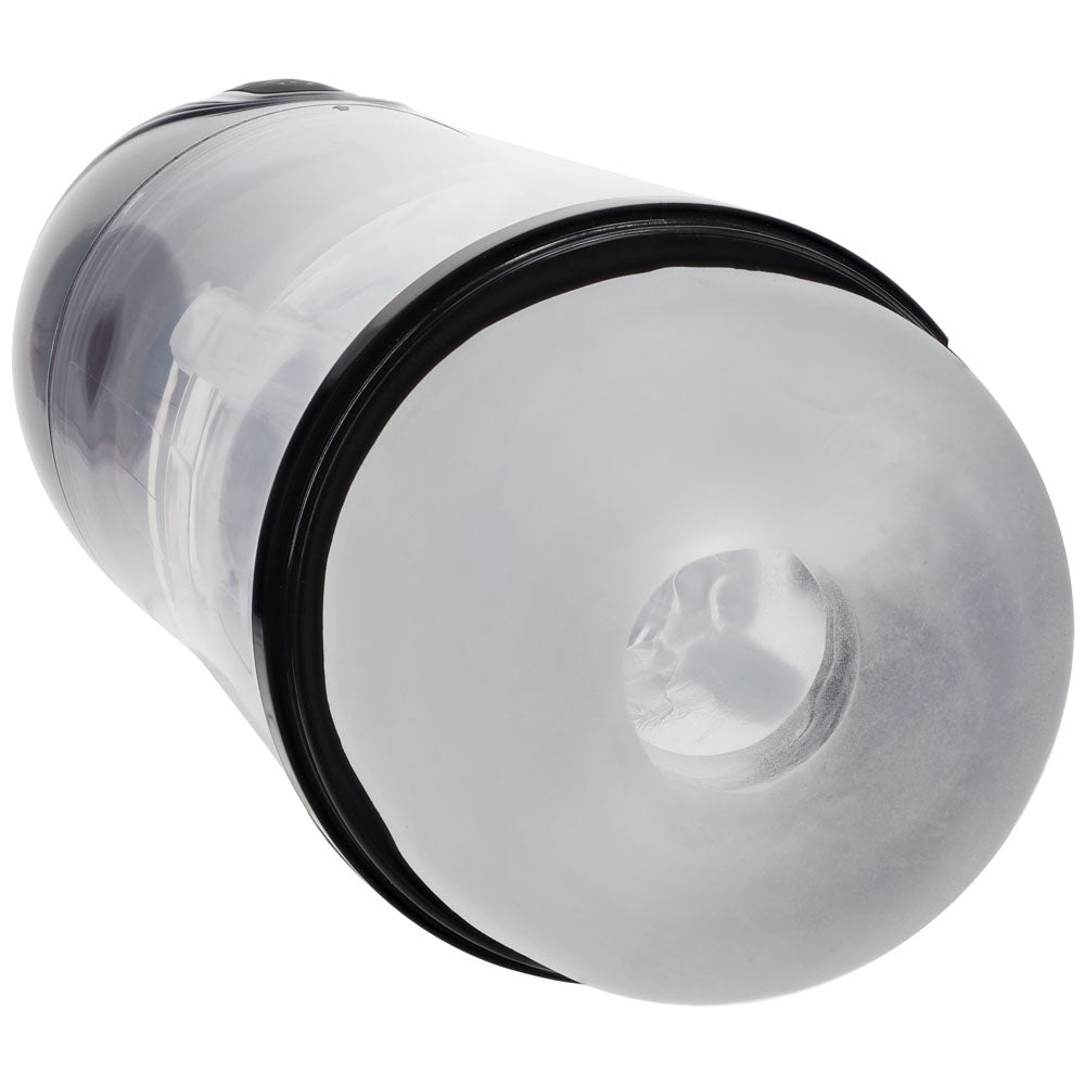 PUMPED SonicPull - Sucking And Vibrating Auto Masturbator Gunmetal Grey/Clear USB Rechargeable