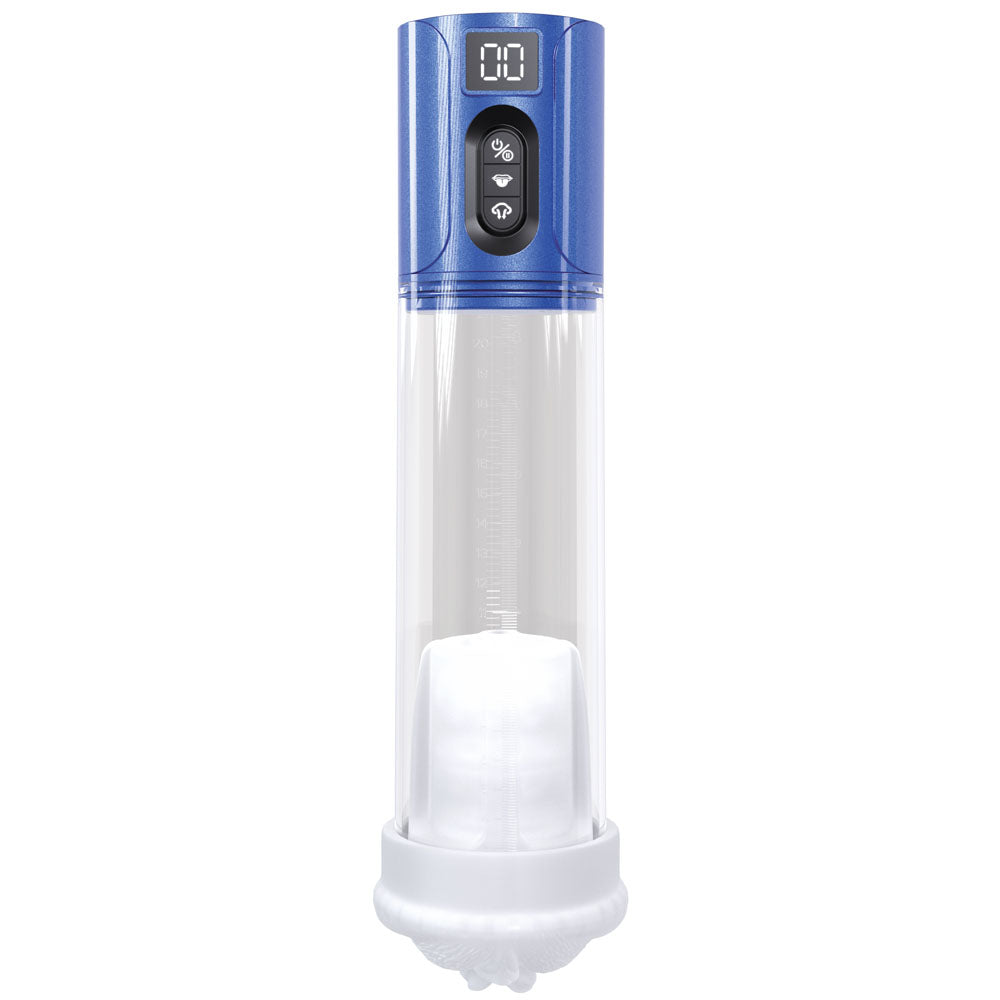 PUMPED HyperLift - Auto Penis Pump - Blue Metallic Blue/Clear USB Rechargeable
