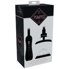 PUMPED Vulva & Breast Pump with Tongue Stimulator - Black - Black USB Rechargeable Ladies Pump Set