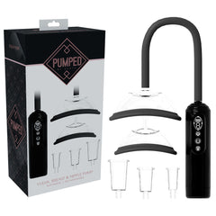 PUMPED Vulva, Breast & Nipple Pump - Black - Black USB Rechargeable Ladies Pump Set